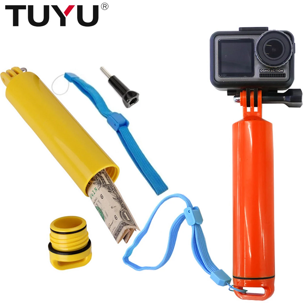 Empuñadura flotante para Gopro Go Pro 9, 8, 7, 6, 5, 4, varilla de flotación, monopié, cámara de acción, DJI OSMO, para videocámara - AliExpress