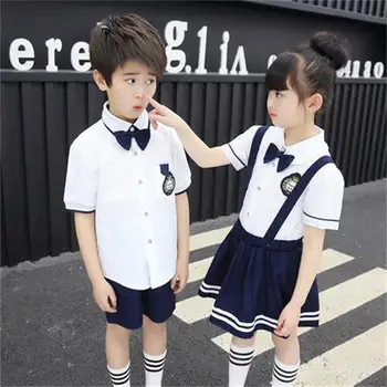 

High Quality Boy and Girl Performing Set School Uniform Children's Day Kindergarten Primary Schoolchild Bib Costume Costume