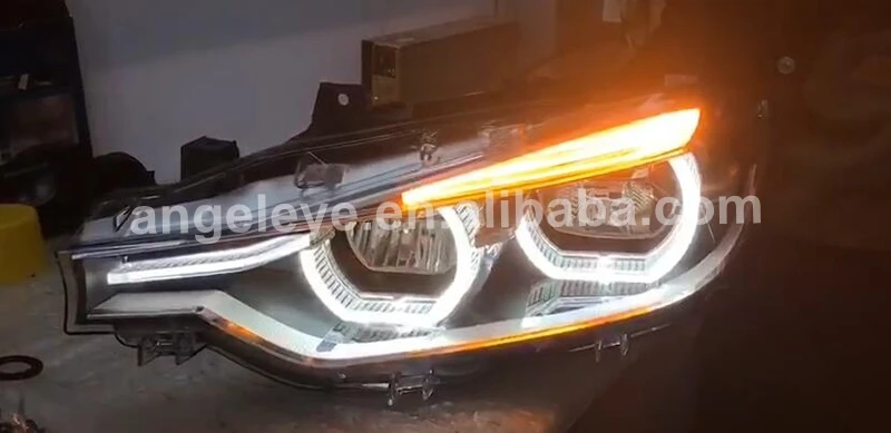 Светодиодный Ангельские глазки фары для BMW F30 F35 318 320 325 328 330 335 2013 2015 год SN v2|Фара