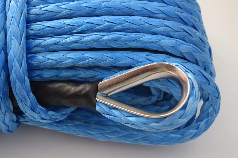 شحن مجاني 12 ملليمتر * 45 متر الأزرق الاصطناعية ونش حبل ، off road حبل ، atv الطرق الوعرة سباق حبل. كابل ونش الأطياف