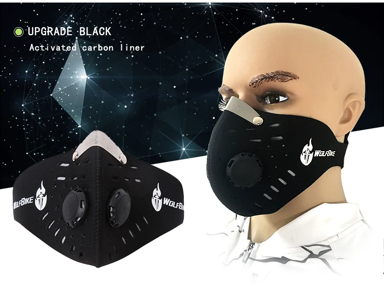Фильтр с активированным углем мотоциклетная маска закрывает половину лица пылезащитный ветрозащитный дышащий щит для мотокросса и лыж защита от воздуха