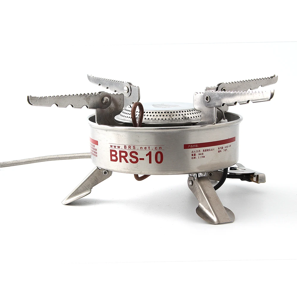 

BRS-10 Camping Stove Gas Stove Outdoor Cooker Picnic Cookout Stainless Steel Split-Type Stove Hiking Equipment Butane Blaze