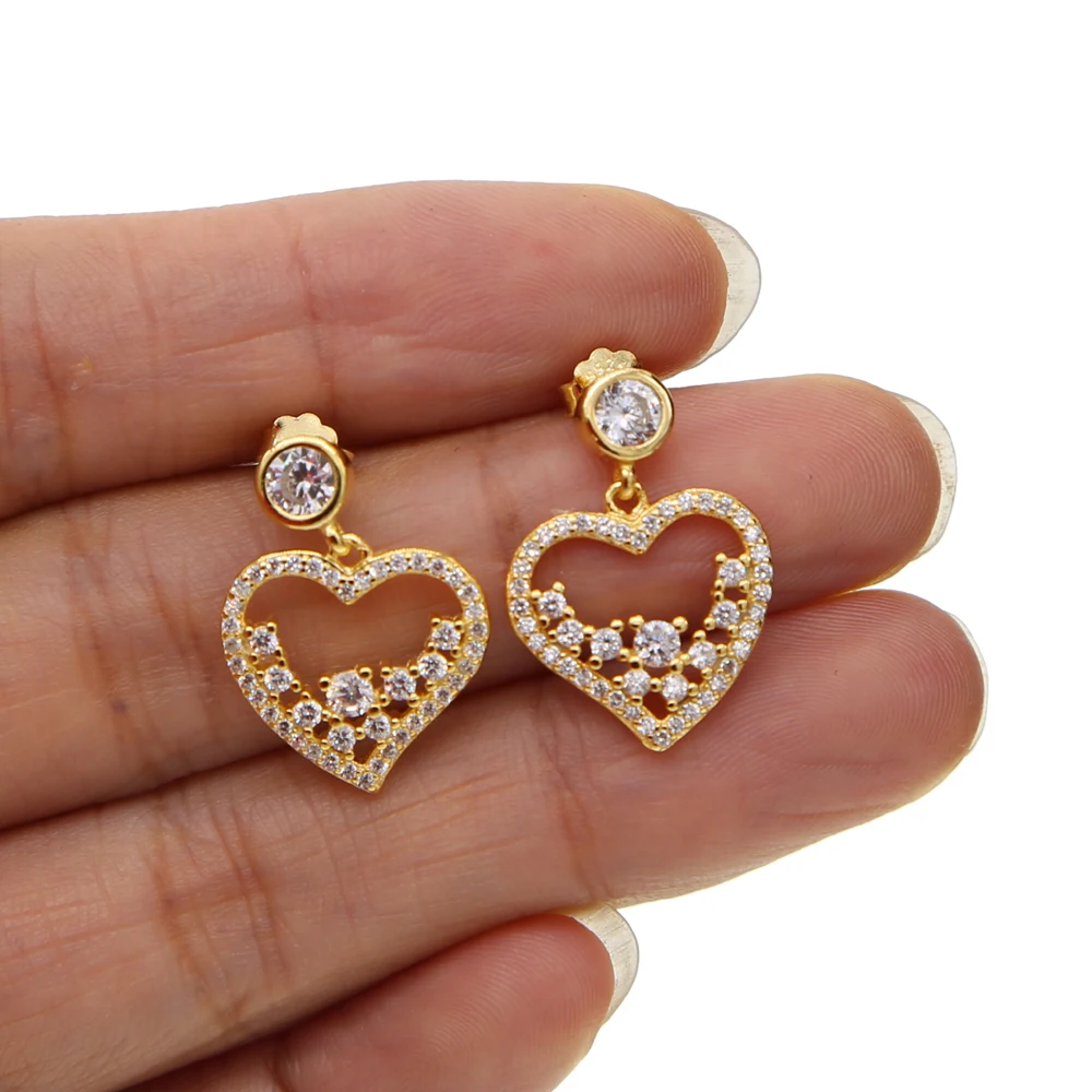 Pendientes Mujer Earings Earring Valentine Wedding Gift Luxury Sparking Bling Aaa Cubic Zirconia 925 Silver Dangle Earirng (6)