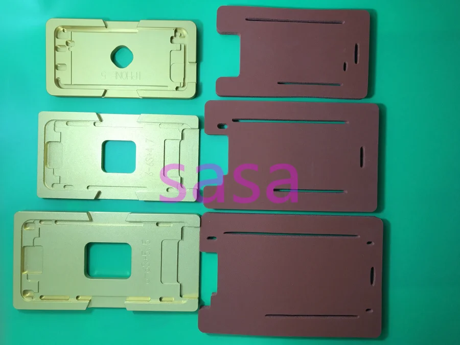 

1set Glass With Frame Mould For iphone 5 5c 5s 6 6s 6 Plus 6S Plus 7 7plus Precision aluminium mold For OCA Laminating Machine