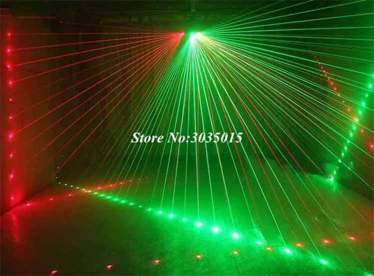 4 шт./партия, в форме вентилятора, шесть глаз, сканирующий лазерный свет RGB для дискоклуб, сценическое освещение с голосовым управлением