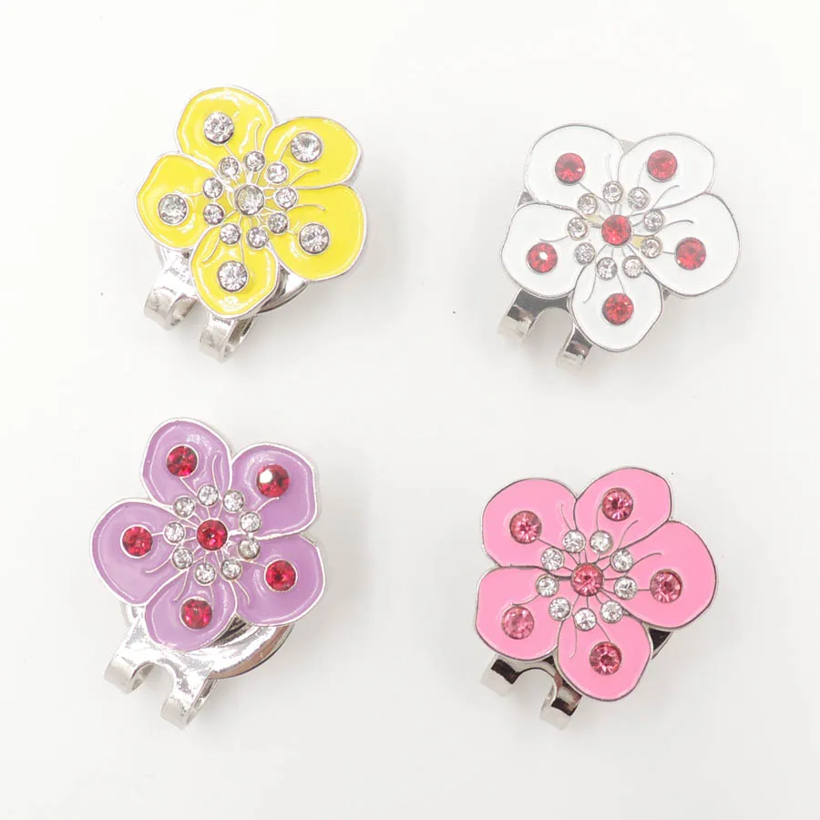 

golf hat clip golf clip marker flower pictures Crystal stick drill marker free shipping