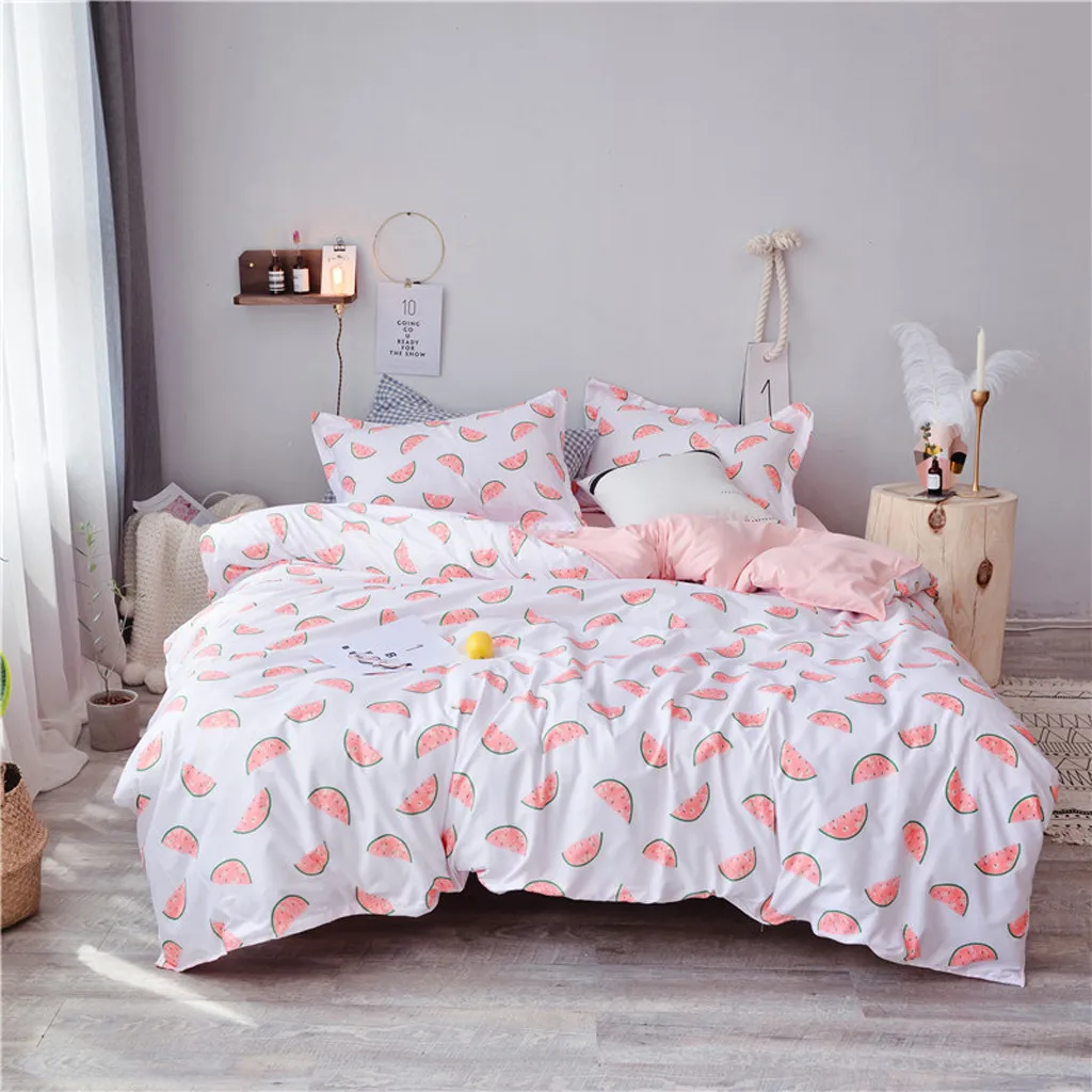 

Four-Piece Bedding Set Duvet, Pillowcase Creative Pattern Full Size Bedding Fabric Polyester Fiber Quilt Cover Pillowcase