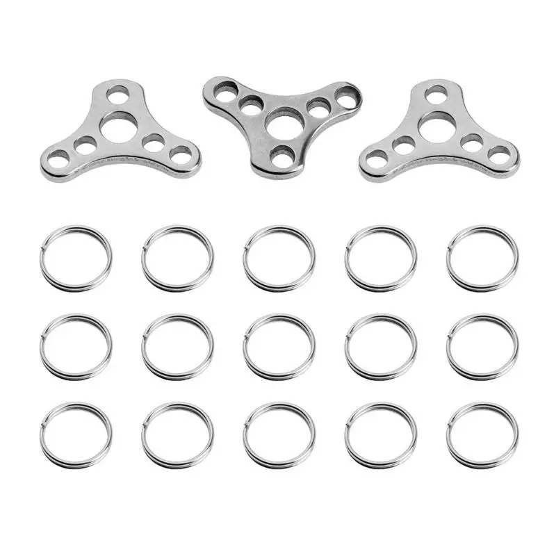 

3pcs Stainless Steel EDC Key Chain Suspension Clip UFO Buckle Climbing Carabiner Survival Buckles Sport Outdoor Camping Kit