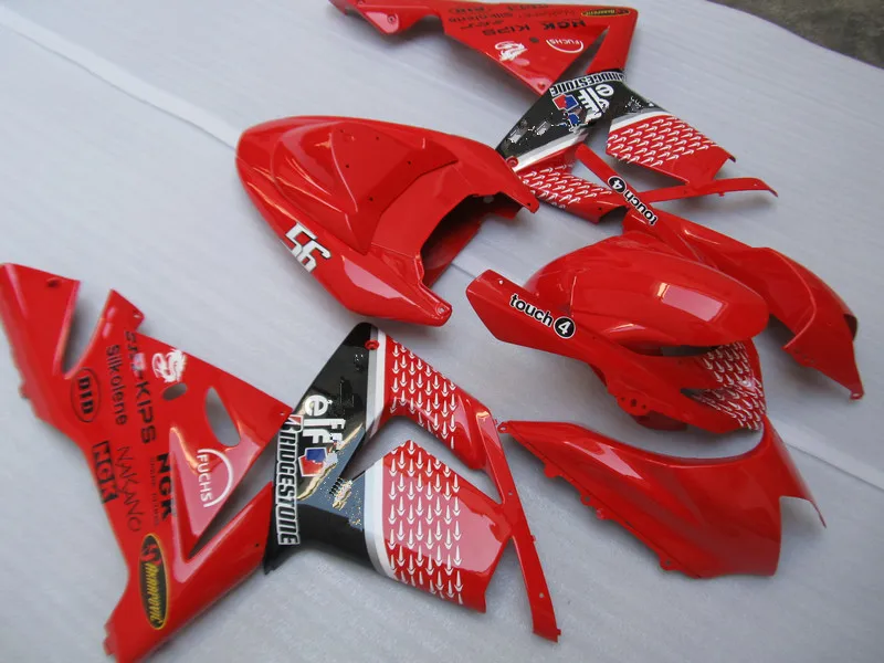 

High quality ABS plastic Fairing kits for Kawasaki ZX10R 2004 2005 NINJA ZX-10R 04 05 red white black bodywork fairings set YV71