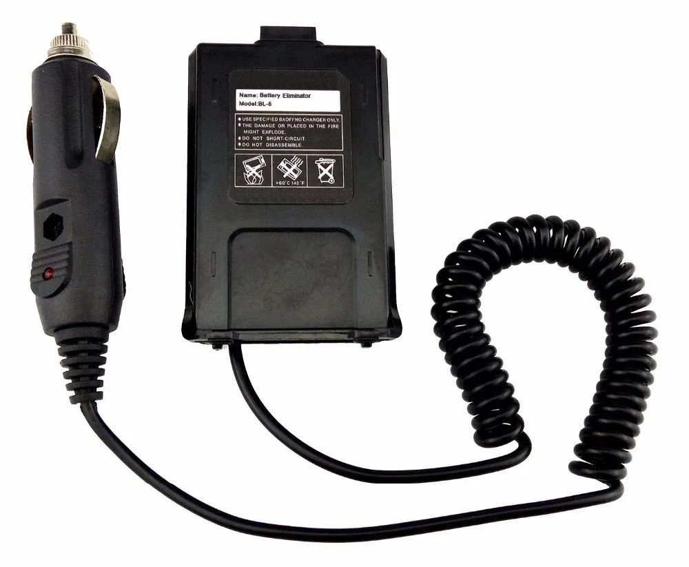 Иди и болтай Walkie Talkie “иди аксессуары 12V BAOFENG UV 5R автомобиля Зарядное устройство