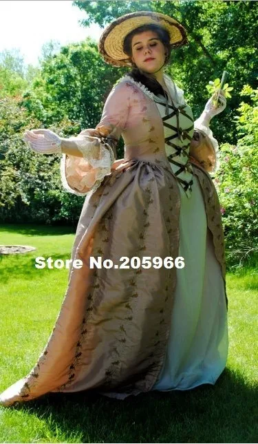 Изготовленное на заказ платье Рококо в стиле колоний 18 век 1700 s Marie Antoinette наряд платье/вечерние платья/платье для мероприятий