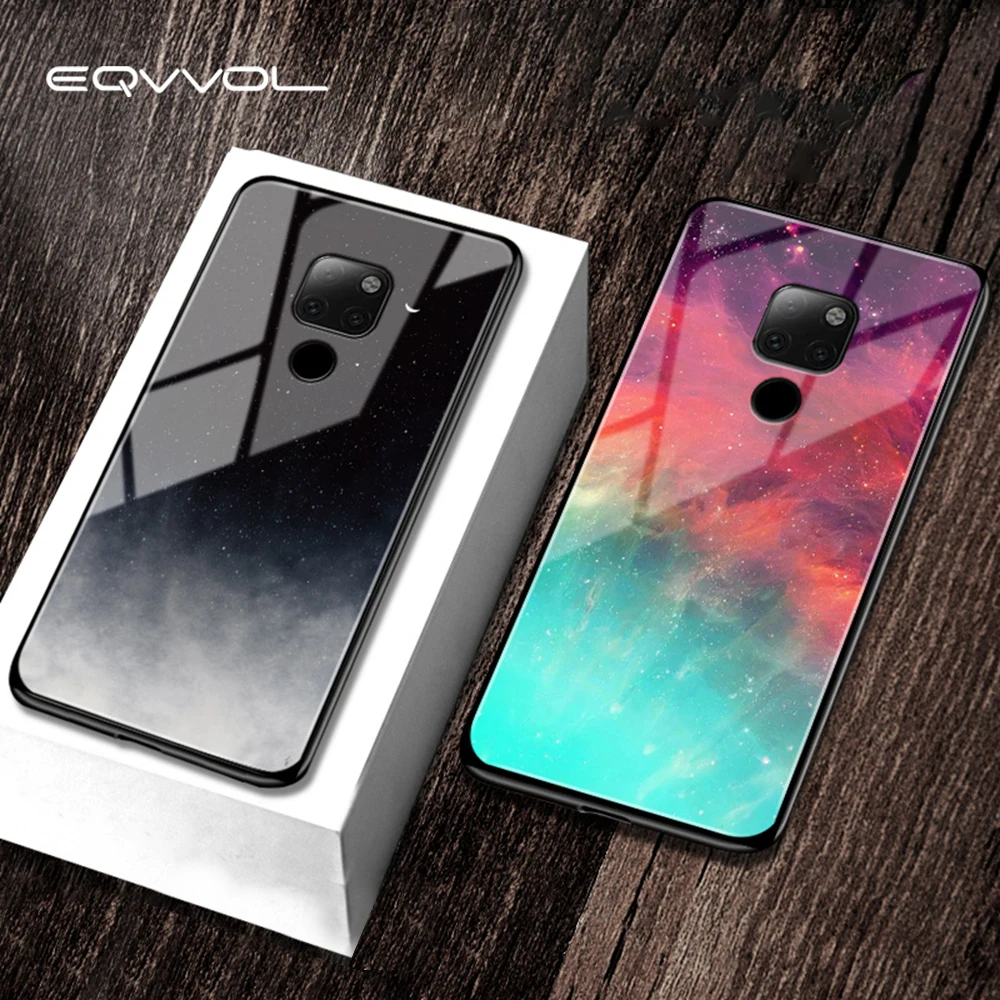 Чехол из закаленного стекла Eqvvol для Huawei Mate 20 10 Pro P20 P30 Lite Honor 9 8 P9 P10 Звездный чехол