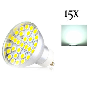 

15X Aluminum High Bright Energy Saving AC195-240V SMD5050 LED Spotlight GU10 LED Bulb 4W LED Bulbs Light Spotlight High quality