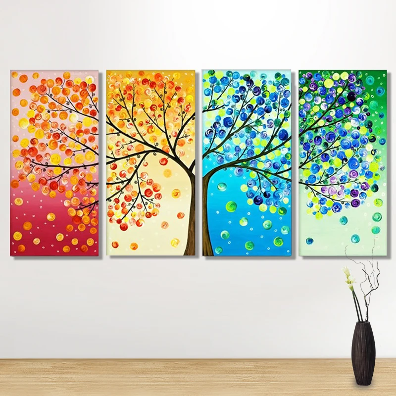 

Full Drill 5D DIY Diamond Painting Colorful Tree Embroidery Art Multi-picture Cross Stitch Rhinestones Mosaic Painting