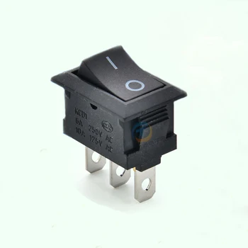 

100pcs Rocker Switch AC 250V 6A 3 Pin ON/OFF I/O SPST in Mini Push Button Boat Switch
