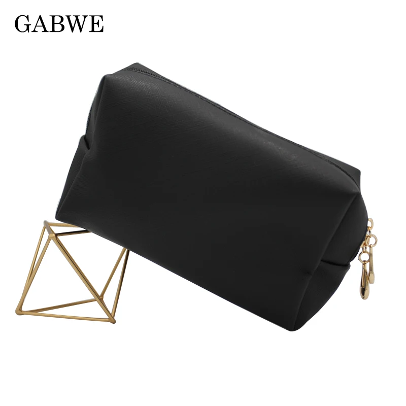 

GABWE New Women Solid Makeup Bag Travel Women Cosmetic Bags Toiletry Bag Beauty Case maquiagem neceser kosmetyczka Dropshipping