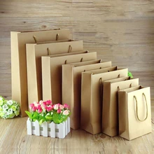 От производителя 500 шт/партия крафт-бумага бутик коричневые бумажные пакеты для покупок индивидуальный логотип/одежда/Ювелирные изделия/реклама