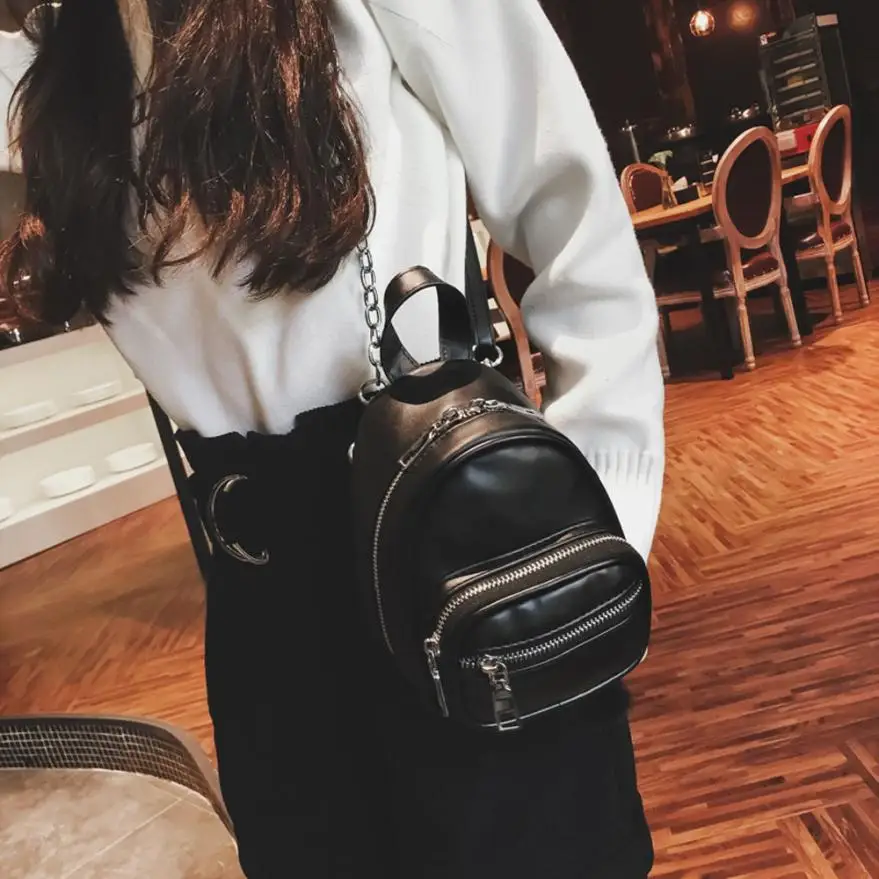 

Waist Bag Fanny Pack For Women Bags 2018 Vintage Solid Zipper Three-Tier Chain Belly Bag Bolsos Pequenos