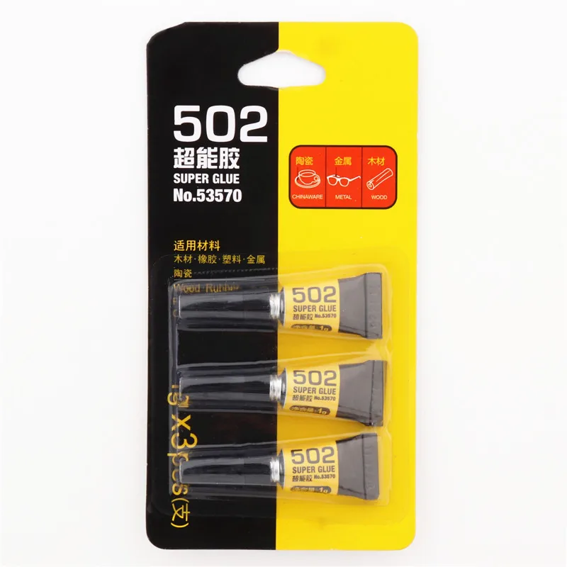 

3pcs set School Office Supplies Stationery Super Liquid Glue Adhesive Porcelain wood rubber metal plastic Super Glue