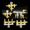 1 inlet DN15 brass valve 3 way ball valve 4 way shunt valve manual reset Natural gas valve brass angle valve ► Photo 1/5