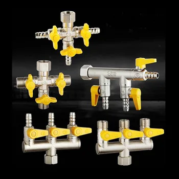 

1 inlet DN15 brass valve 3 way ball valve 4 way shunt valve manual reset Natural gas valve brass angle valve