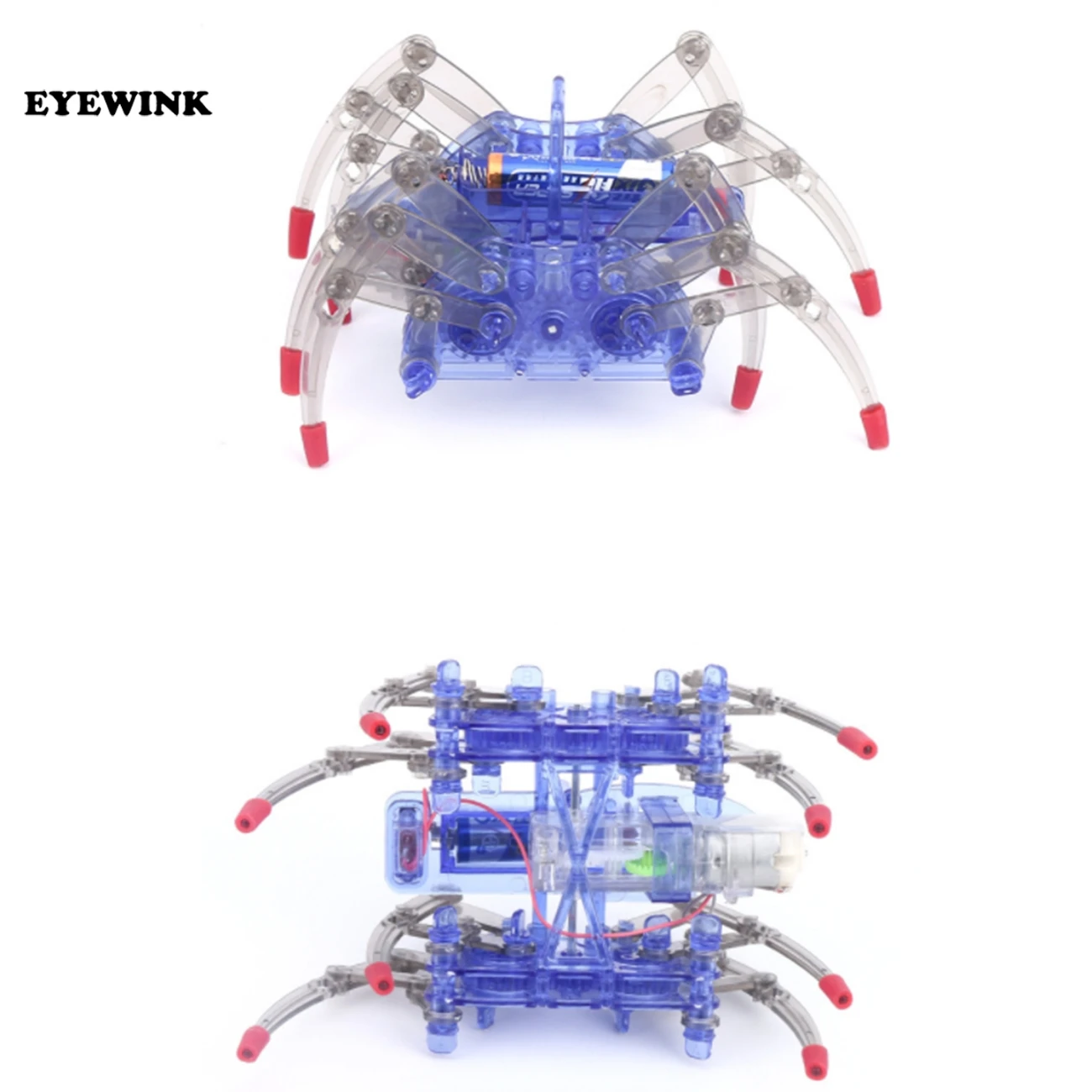 Робот-паук, технология "сделай сам", маленькое производство, электрическая игрушка для ползания, материал для сборки, Подарочная цветная коробка, 0,25-X