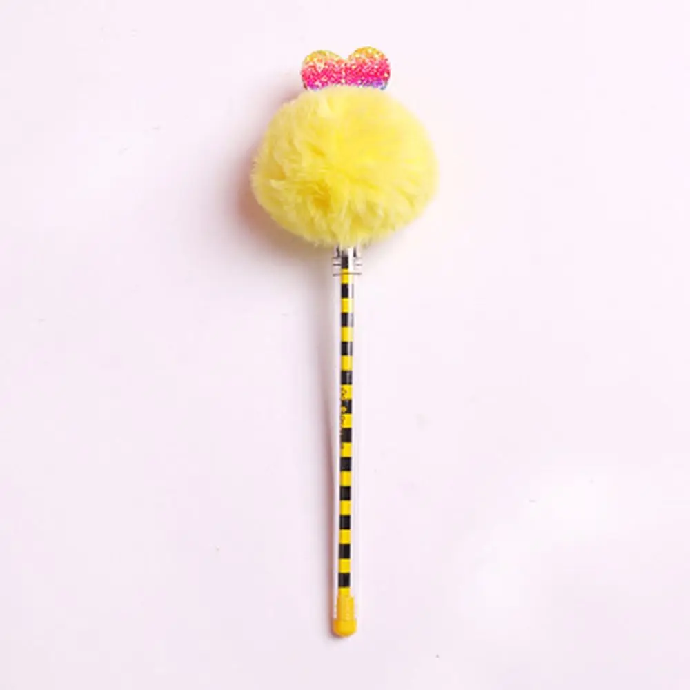 1 шт. креативная Милая гелевая ручка с милым помпоном 0 5 мм пушистая для