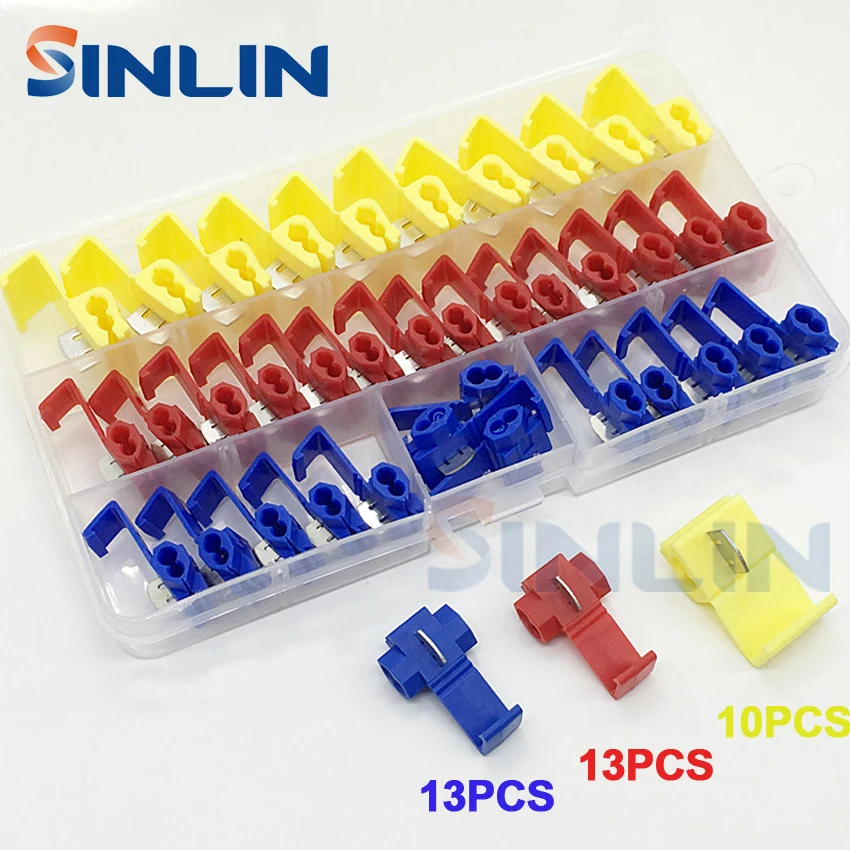 

36pcs kit set of 801P3 802P3 805P3 Scotch Lock Quick Splice Wire Connector Hard Soft Crimp Terminal