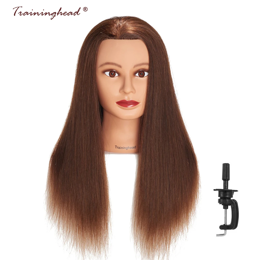 Traininghead 20 22" Hair Mannequin Head Human Hair For Makeup Practice