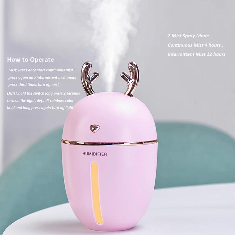  450ML Air Humidifier USB Aroma Essential Oil Diffuser For Home Office Aromatherapy Humidificador Di