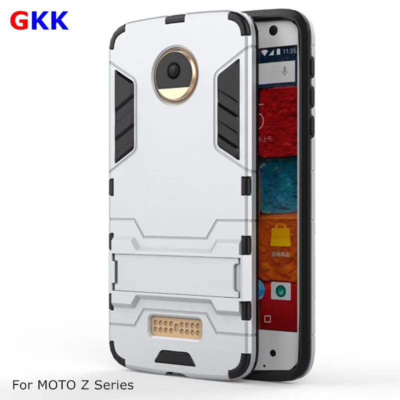 Gkk armor kickstand caso caja del teléfono para motorola moto z X ESTILO Vigor Juego holder