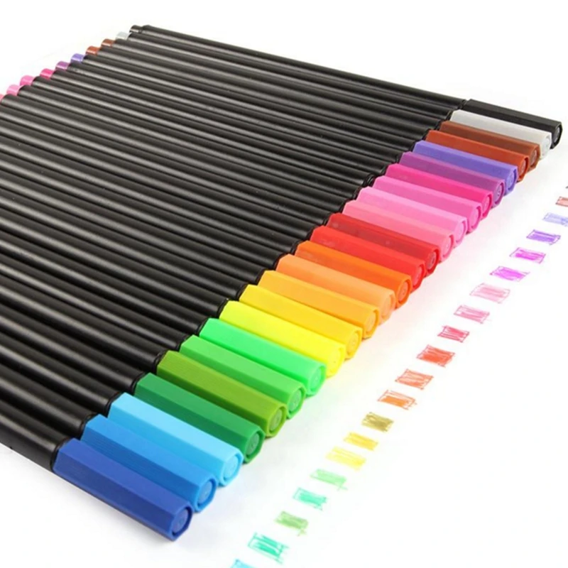 

0.4 mm 24Colors Fineliner Marker Pens Drawing Sketch Finecolour Art Line Liner Pen Water Based Assorted Ink School Stationery