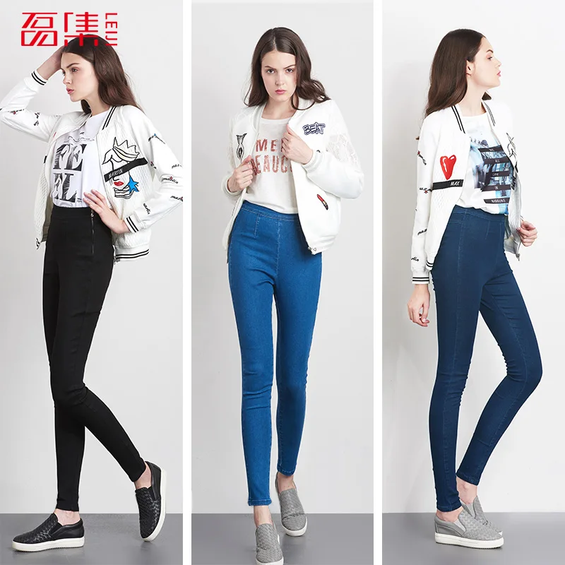 2019 summer Casual Women Jeans Capris Pant Slim Plus Size High Elastic Denim Trousers for woman 110kg 2019 summer Casual Women Jeans Capris Pant Slim Plus Size High Elastic Denim Trousers for woman 110kg