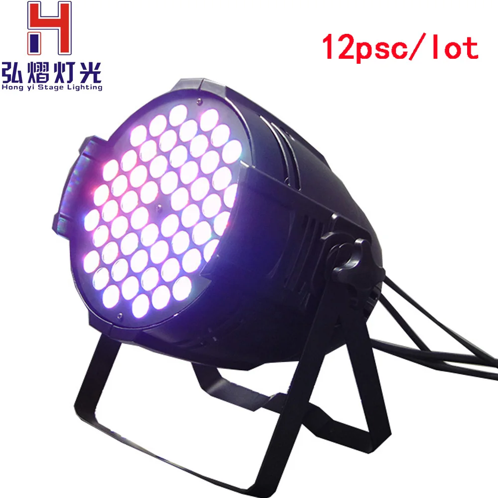 

(12pieces/lot) 54X3W RGB LED Par Light, PAR LED, DMX512 controller led lights, disco lights DJ equipment 100% NEW