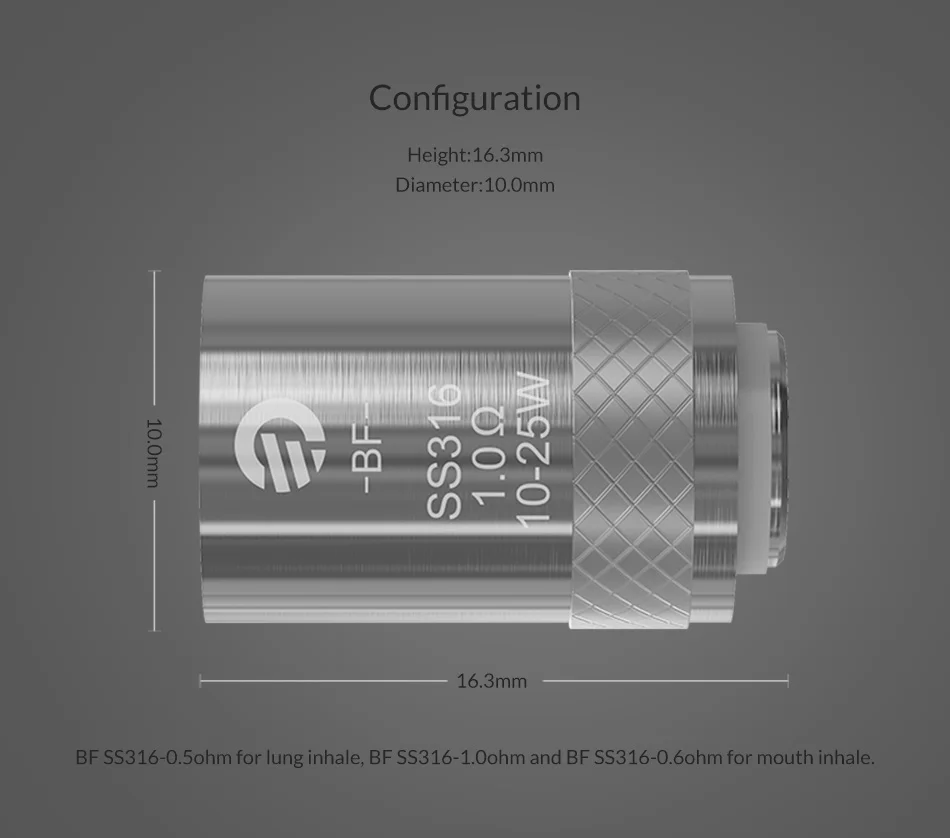 [RU/FR/ES] оригинальная Joyetech BF SS316 головка 0.5ohm/0.6ohm/1.0ohm сменная катушка для CUBIS/eGO AIO Kit/Cuboid Mini E-Cig