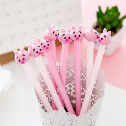 1 шт.! Длинные 16 см Kawaii Симпатичный розовый поросенок Пластик гелевая ручка офис школьные канцелярские принадлежности papelaria ручка 0.38 мм