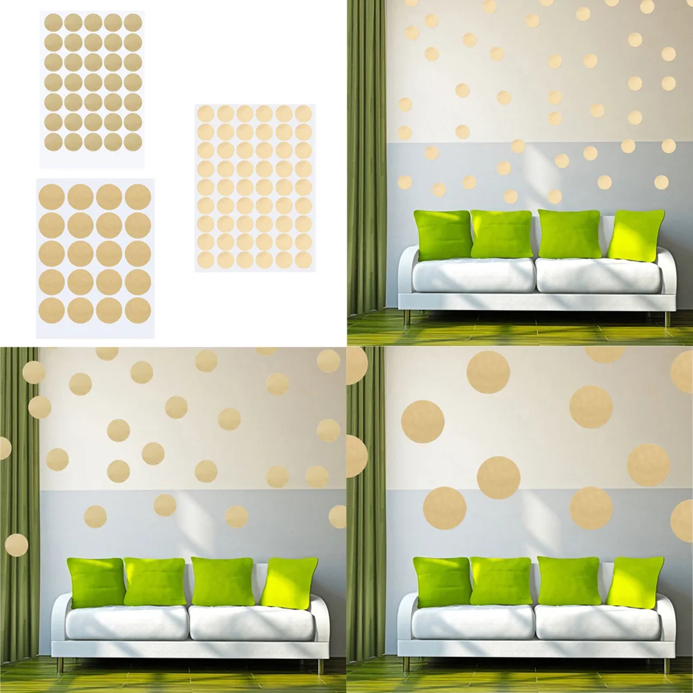 Gold Polka Dots Wall Sticker Baby Nursery Stickers Kids 