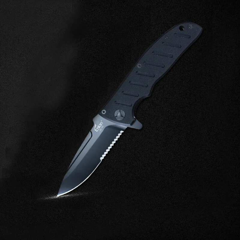 Enlan EL-01B 8Cr13Mov черное лезвие G10 ручка складной нож Открытый Кемпинг Охота Bushcraft выживания EDC карманные ножи EL-01BA