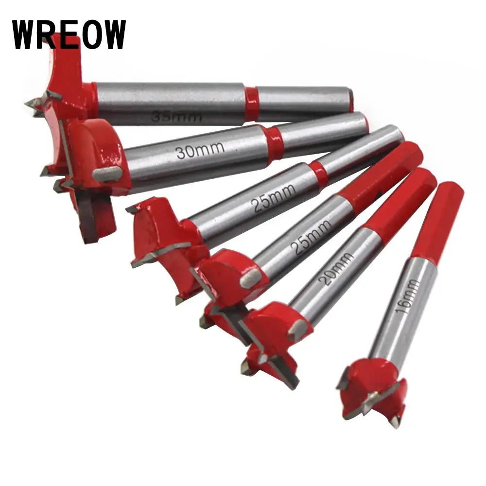 Brand new 5pcs Red 16/20/25/30/35mm Wood Core Drill Bit Set Woodworking