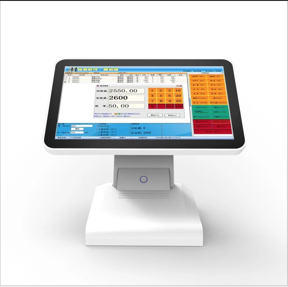 15,6 дюймов двухсторонние экраны все-в-одном сенсорный POS машина, система Android