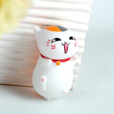 Maneki Neko Lucky Cat Fat Cat Брелок меховой помпон помпоны женская кожаная брелок металлические брелки для ключей ключи от машины сумка Подвеска Шарм D42