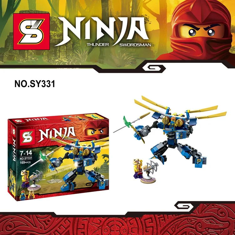 

Lepin SY331ninja Phantom Electro Mech Thunder Japanese Ninjagoe Thunder Swordsman Building Blocks Bricks Toys