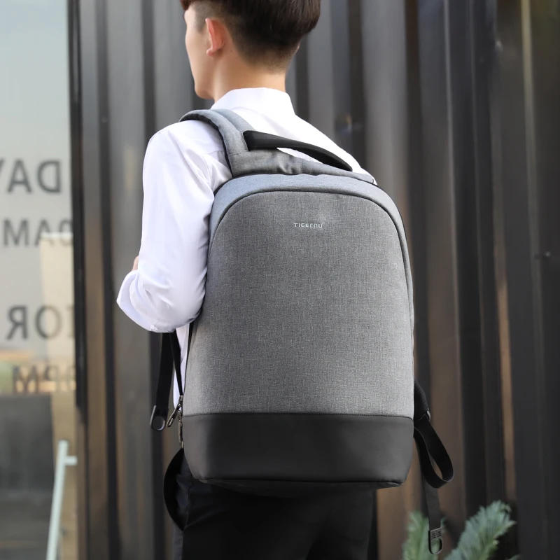 Tigernu de carga USB a prueba de agua Anti robo mochila portátil de 15,6 pulgadas de las mujeres de los hombres Mochilas para los adolescentes de viajes mochila de cosméticos Tigernu de carga USB a prueba de agua Anti robo mochila portátil de 15,6 pulgadas de las mujeres de los hombres Mochilas para los adolescentes de viajes mochila de cosméticos