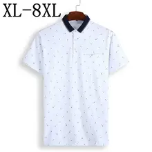 Размер 6XL 7XL 8XL Новая летняя рубашка-поло в деловом стиле мужские повседневные дышащие мужские поло с коротким рукавом Топ бренд Camisa Polo
