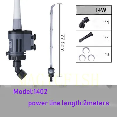 SUNSUN автоматический насос для замены воды в аквариуме, инструменты для очистки гравия, фильтр для промывки песка, автоматический очиститель аквариума - Цвет: AX1402(14W)