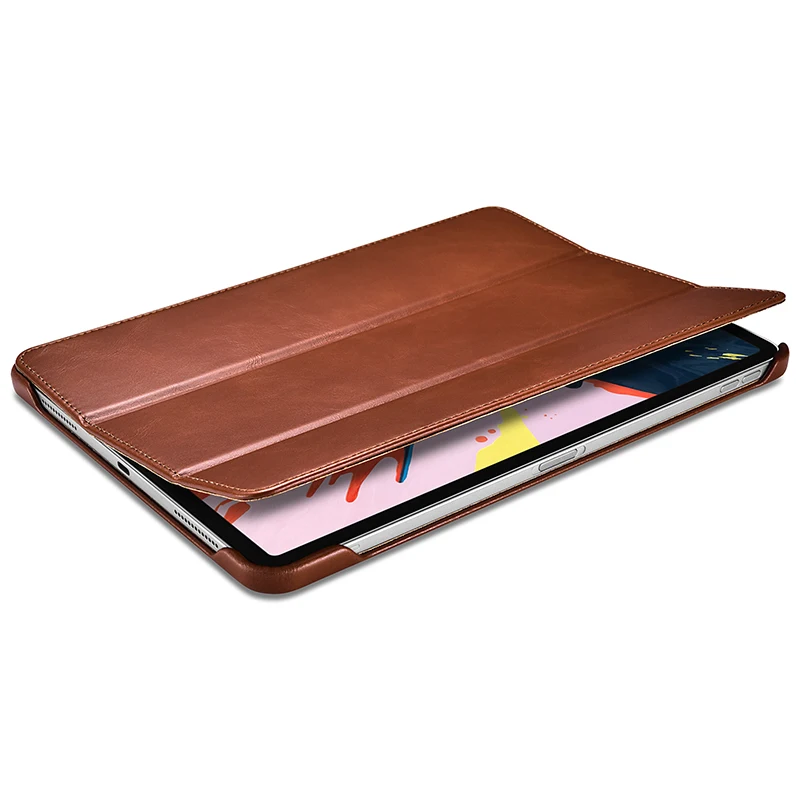 Оригинальный винтажный Чехол книжка ICARER из натуральной кожи для Apple iPad Pro 11 2018