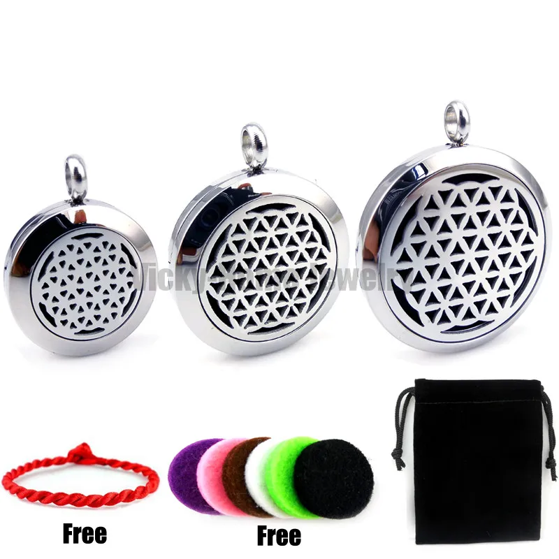 

With Chain gift The Seed of Life (30mm) Essential Oils Diffuser Locket Aromatherapy Locket Necklace with Pads drop shipping