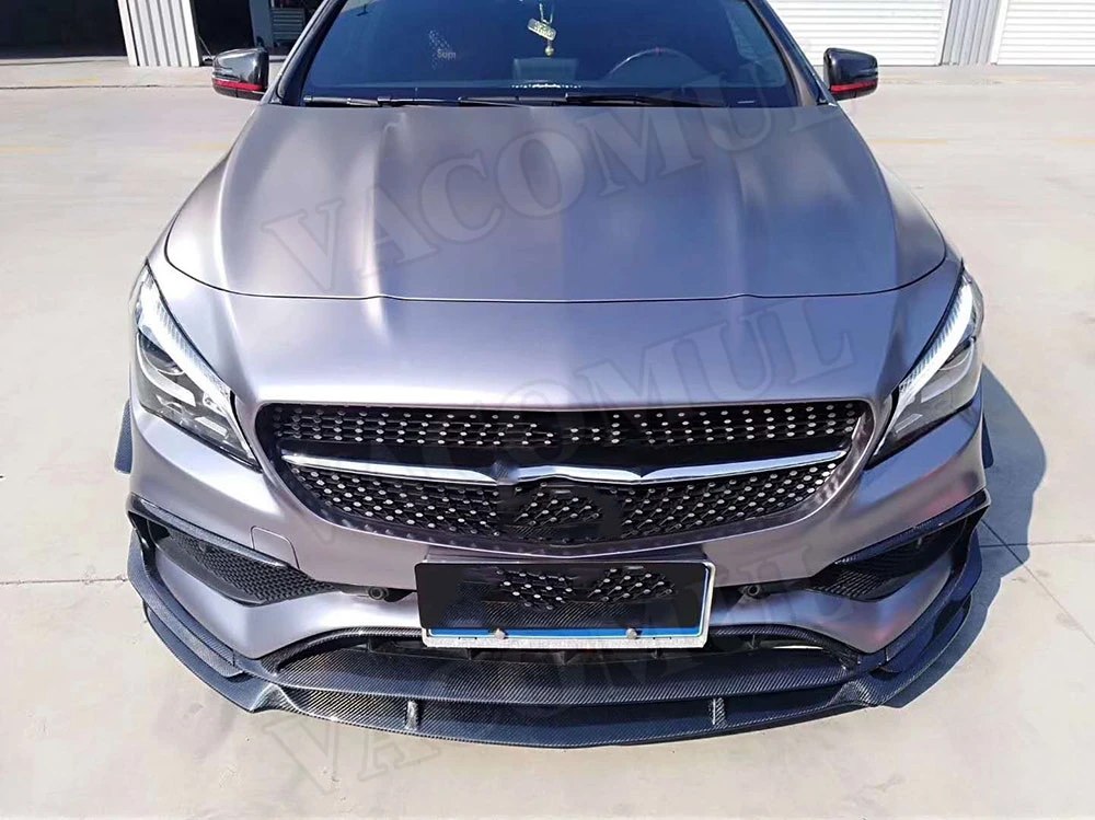 Передний спойлер из углеродного волокна для W117 CLA Class откидные канаточки Benz CLA45 AMG