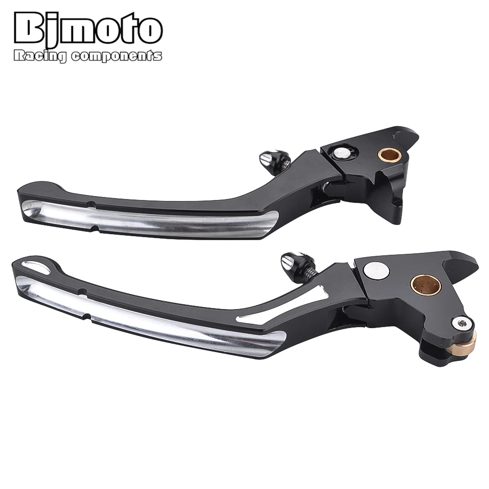 BJMOTO CNC Adjustable Motorcycle Brake Clutch Levers For Harley Touring Models-later Motocross with hydraulic Clutch