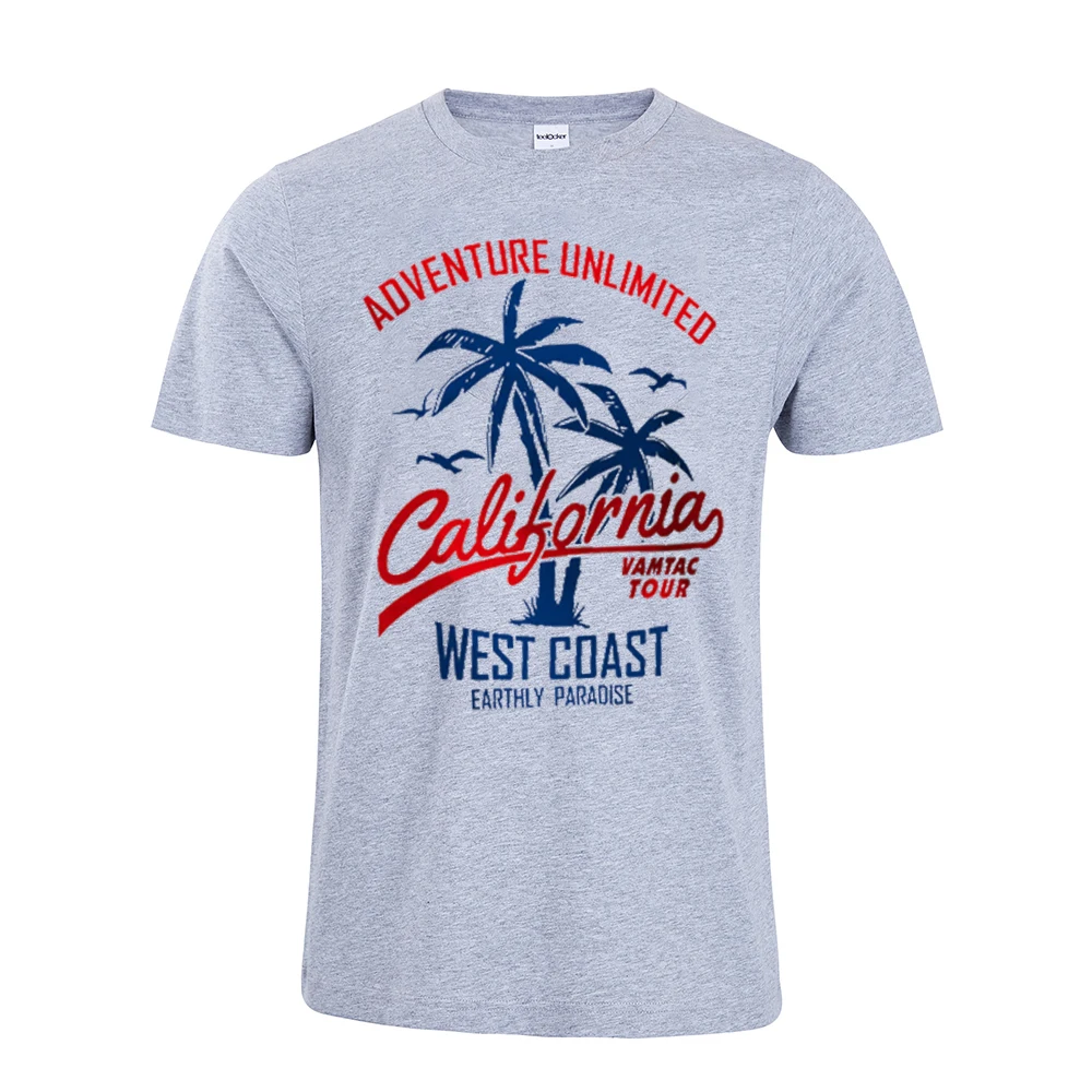 Мужская футболка adventure unlimited California VAMTAC TOUR west coast earthly paradise лето 2019|Футболки| |